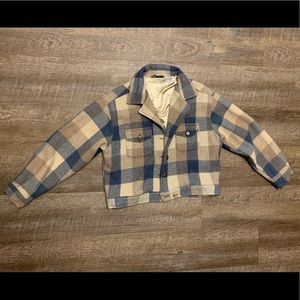 Erika&Co | Wool Blend Plaid Jacket